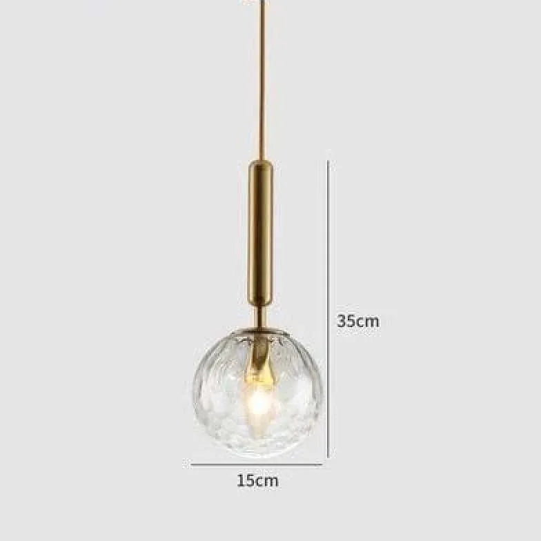 Single Head Glass Ball Minimalist Pendant Light