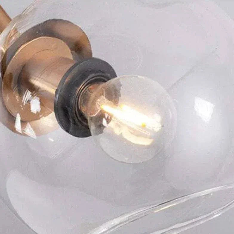 Lustre De Salon Multi-Boules En Verre Transparent - Clowas.fr