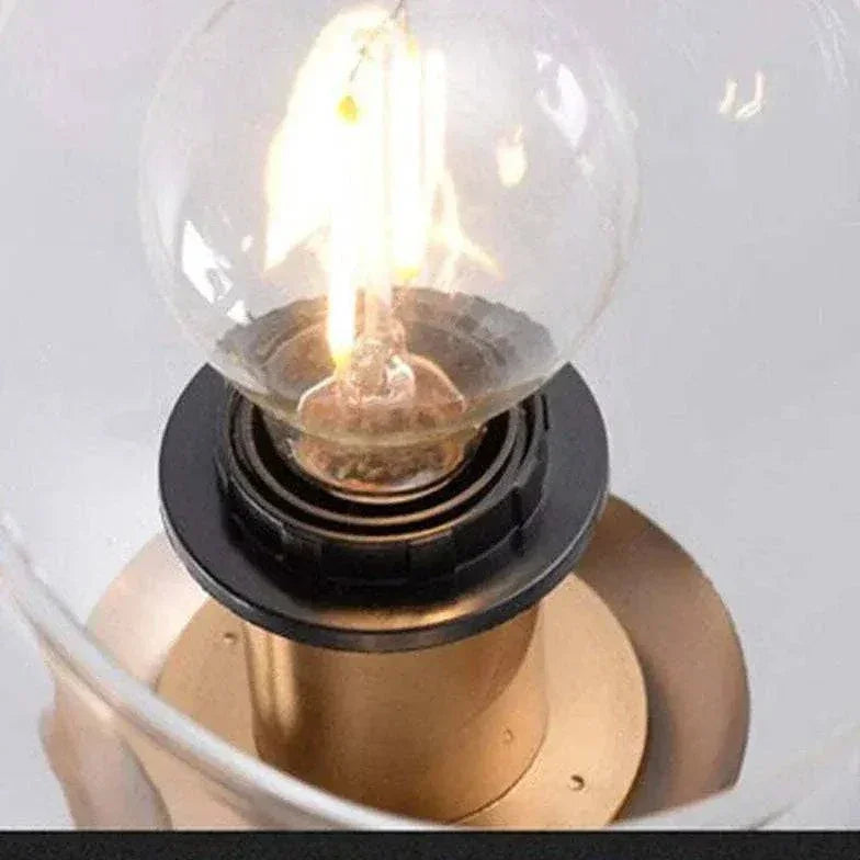 Lustre De Salon Multi-Boules En Verre Transparent - Clowas.fr