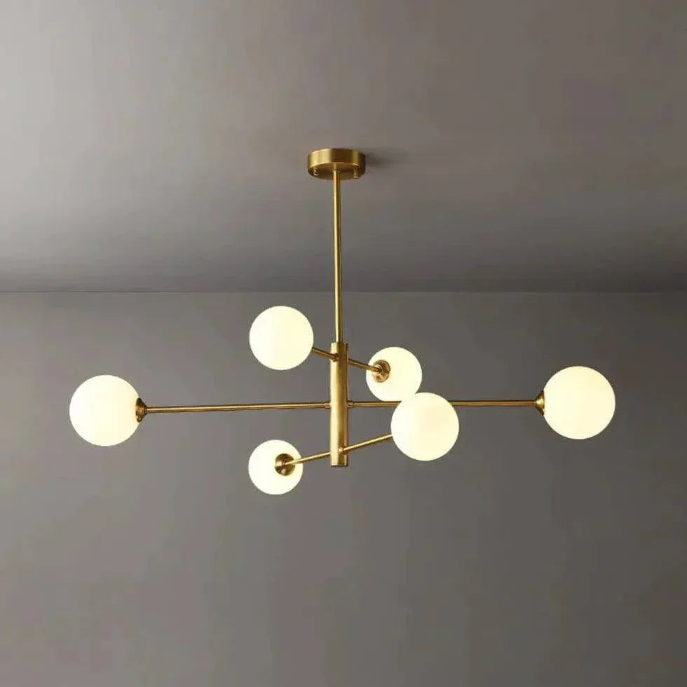 Suspension Blanche À Plusieurs Boules En Verre - Clowas.fr