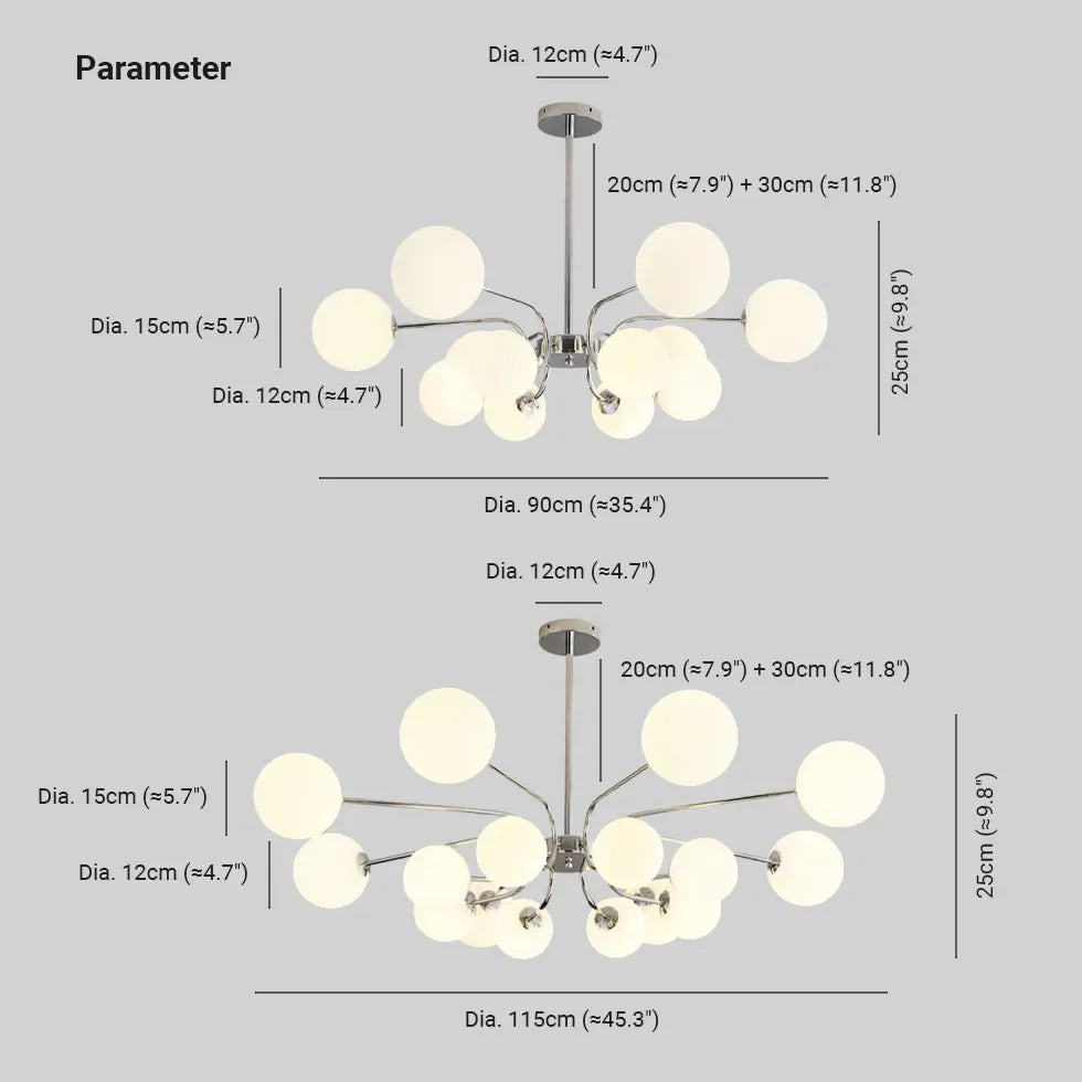 Star Diffusion Modern for Living Room Chandelier