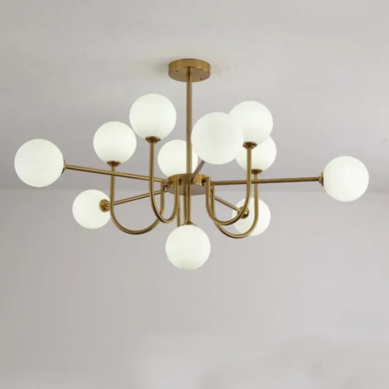 White Asymmetric Modern for Living Room Chandelier