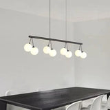 Round Frame Black Modern Chandelier