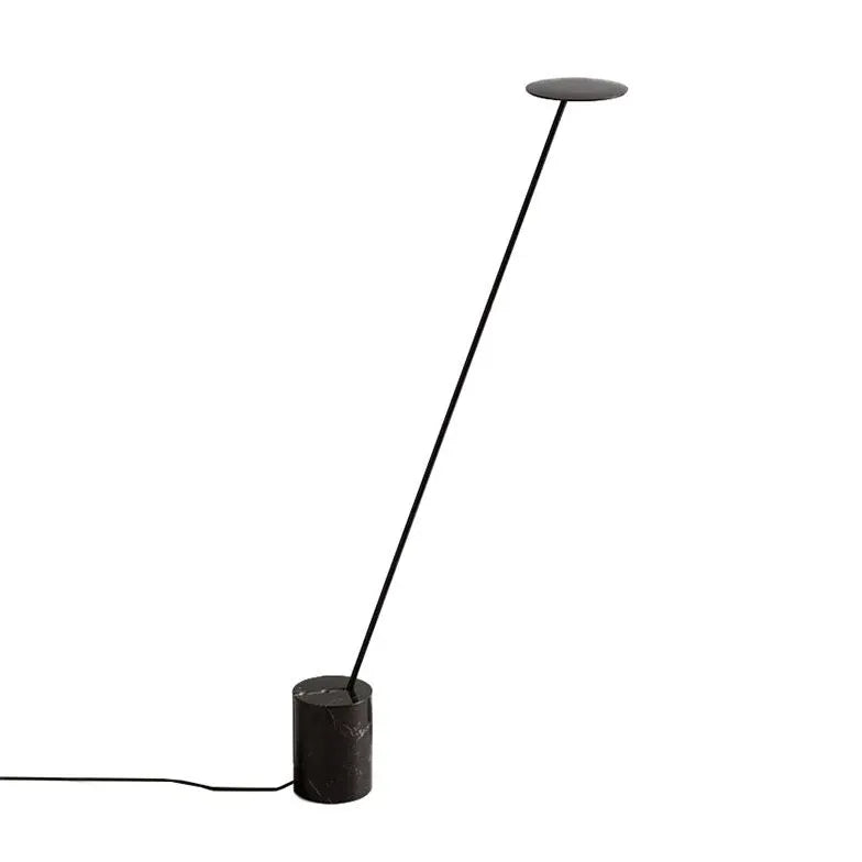 Tilted Minimalist Disc Floor Lamp