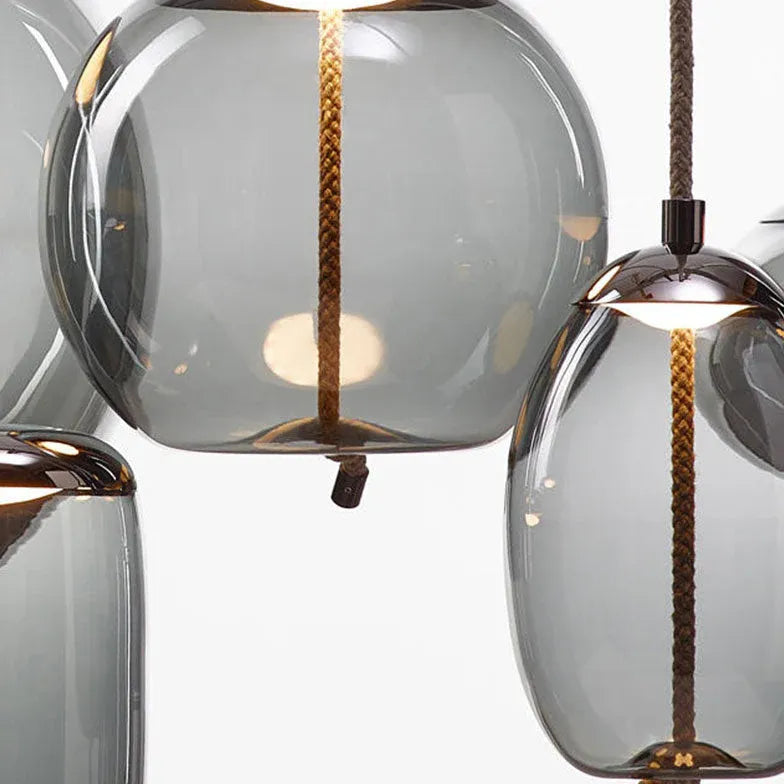 Varied Shapes Transparent Glass Minimalist Pendant Lights