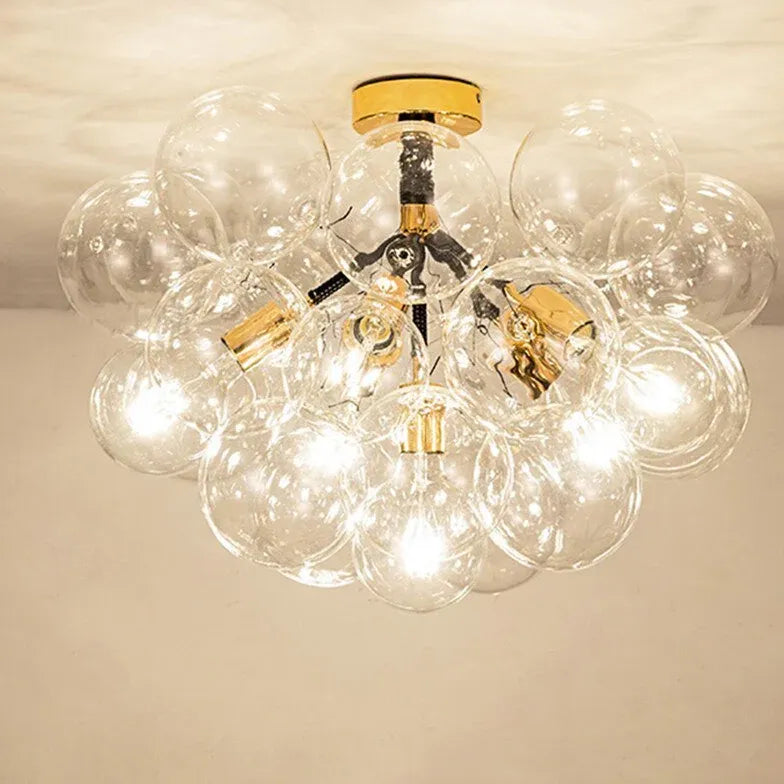 Transparent Glass Bubble Artistic Chandelier