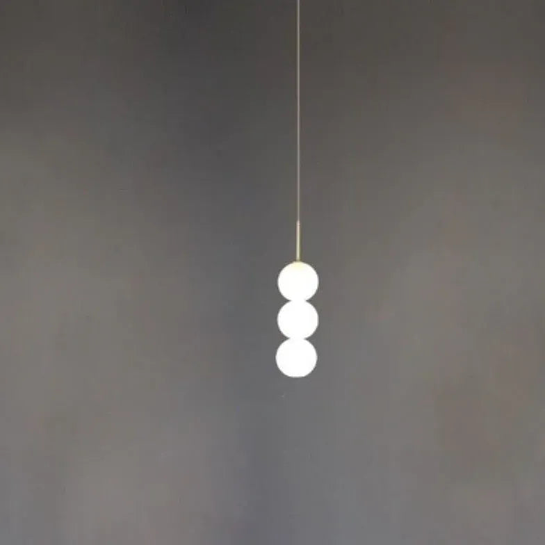 Boule Luminaire Suspension Moderne en Perles Blanches