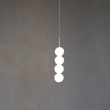 Boule Luminaire Suspension Moderne En Perles Blanches - Clowas.fr