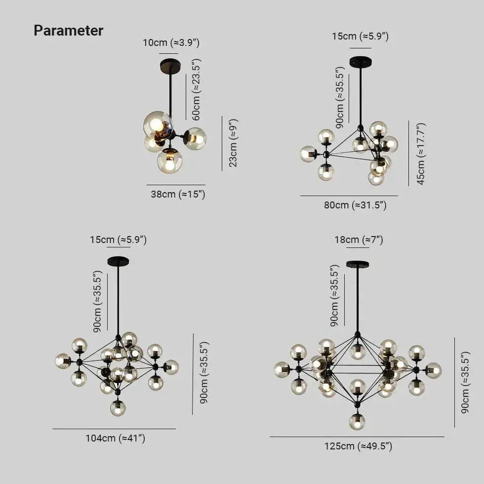 Globe Verre Lustre Moderne Créatif - Clowas.fr