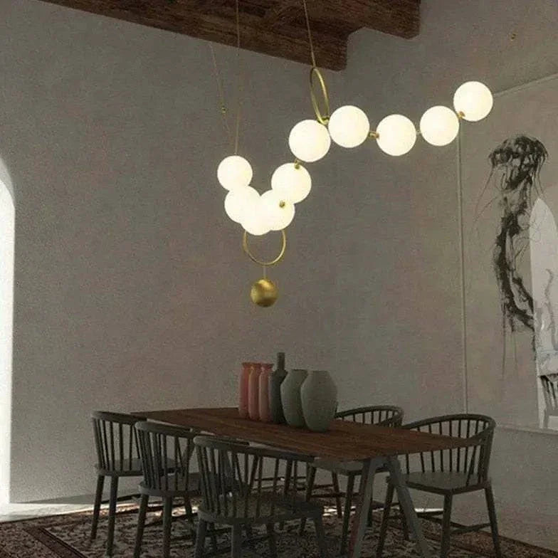 Lustre En Verre À Éclairage Excentrique Créatif - Clowas.fr