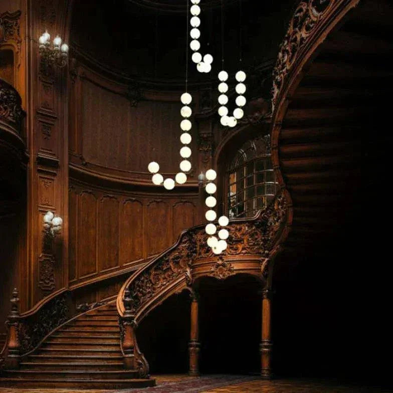 Lustre En Verre À Éclairage Excentrique Créatif - Clowas.fr