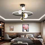 Ring-Shaped Multi-Glass Ball for Bedroom Pendant Light