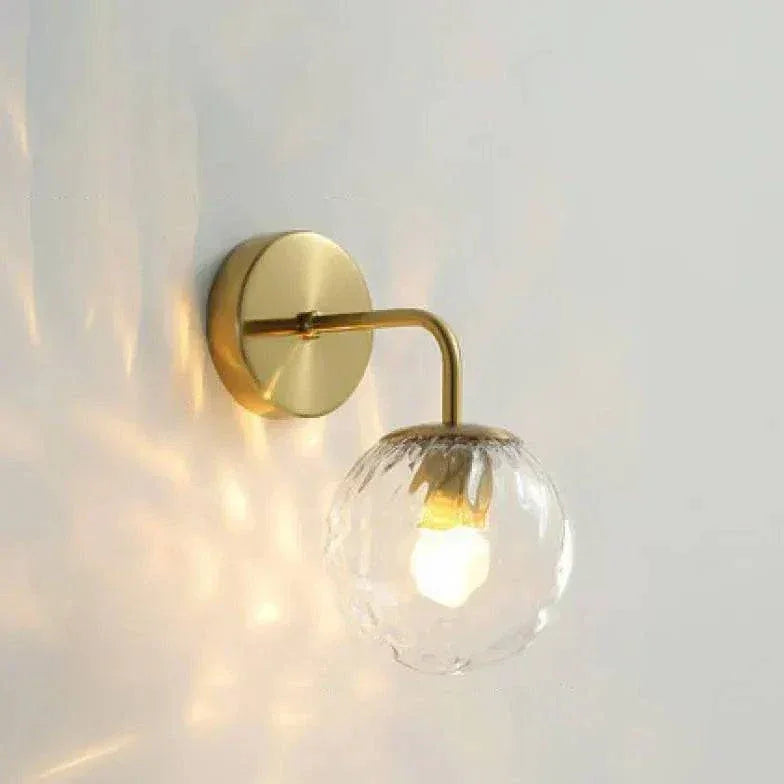 Applique De Chevet Boule En Verre Transparent - Clowas.fr