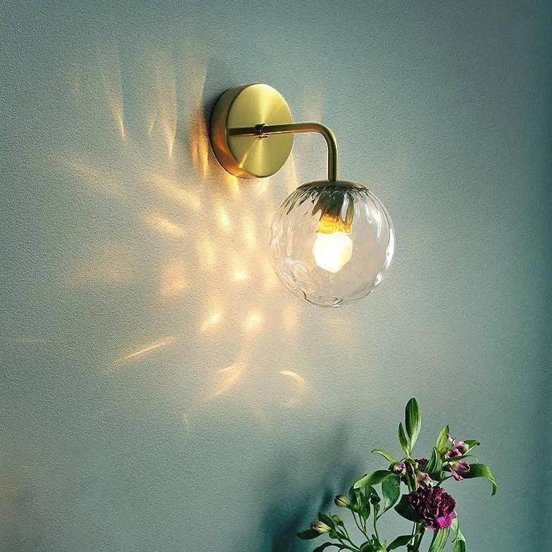 Applique De Chevet Boule En Verre Transparent - Clowas.fr