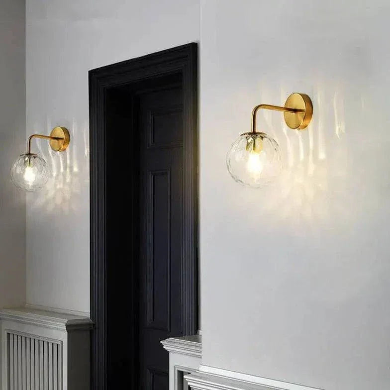 Applique De Chevet Boule En Verre Transparent - Clowas.fr