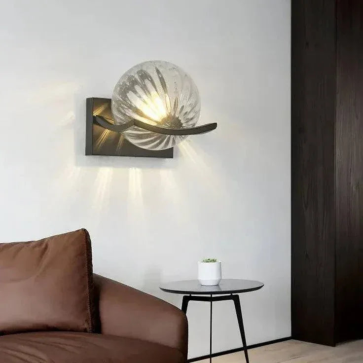 Luminaire Globe Mural Lampe Moderne Ondulée - Clowas.fr