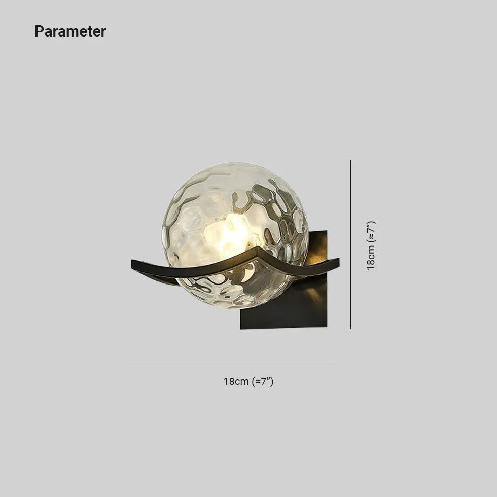 Luminaire Globe Mural Lampe Moderne Ondulée