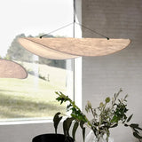 Lustre moderne minimaliste ovale en soie