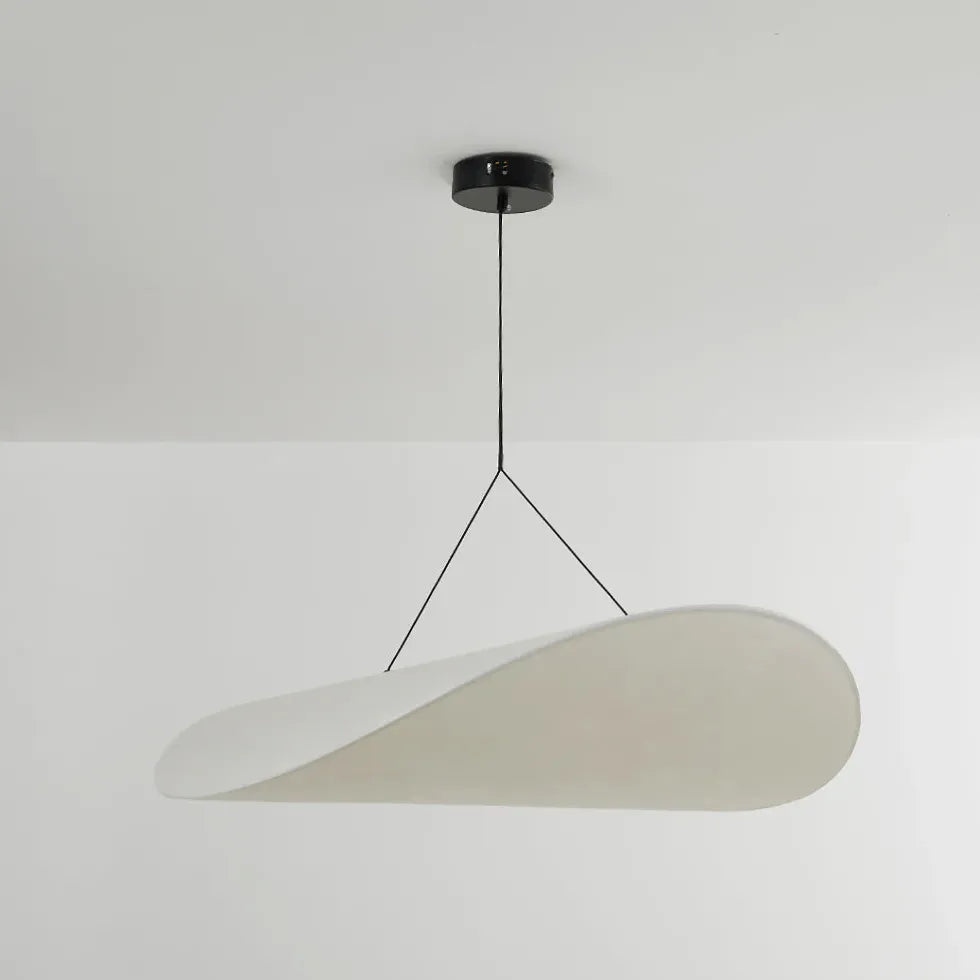 Lustre moderne minimaliste ovale en soie