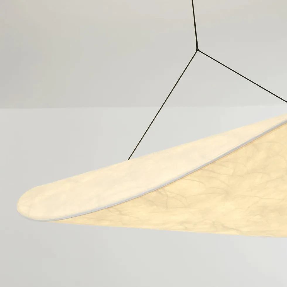 Lustre moderne minimaliste ovale en soie