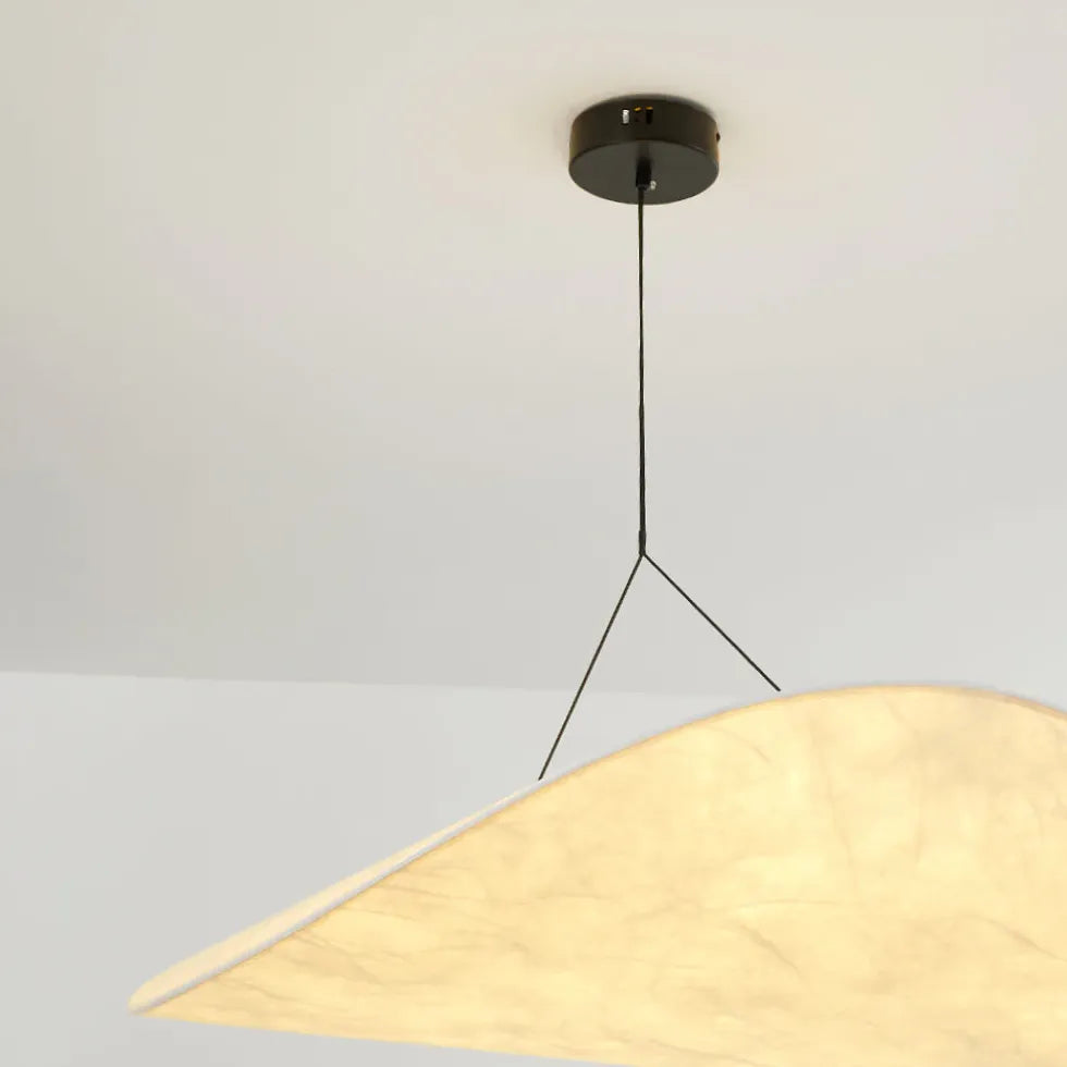 Lustre moderne minimaliste ovale en soie