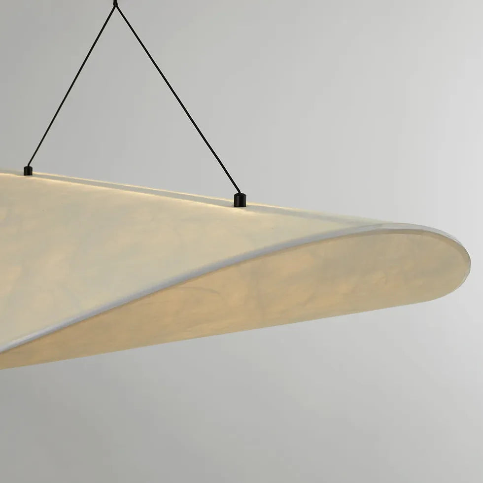 Lustre moderne minimaliste ovale en soie