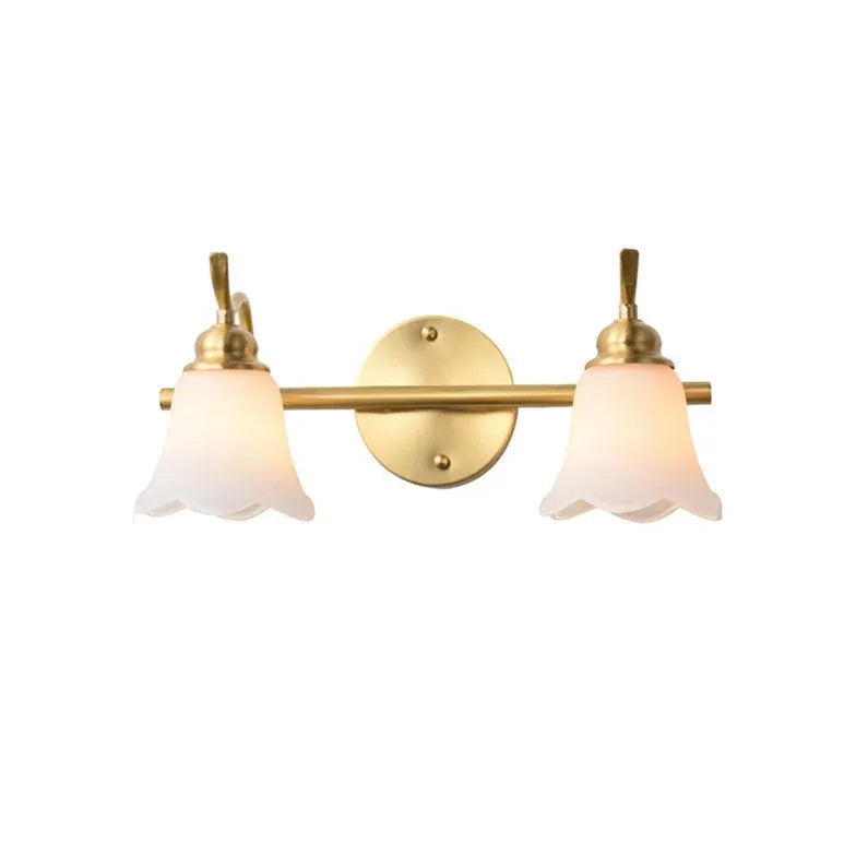 Flower Shaped Gold Bathroom Wall Lights