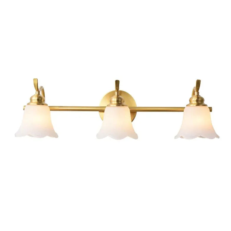 Flower Shaped Gold Bathroom Wall Lights