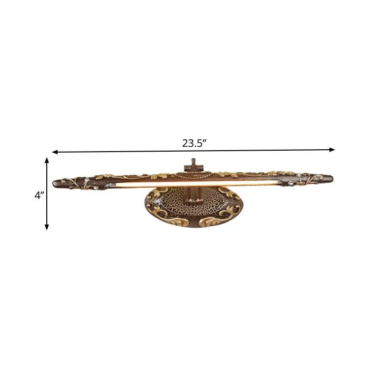 Linear Carve Flower Vintage Bathroom Wall Lights