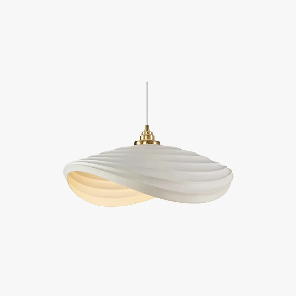 Sleek Wave-Shaped White Dining Room Pendant Light