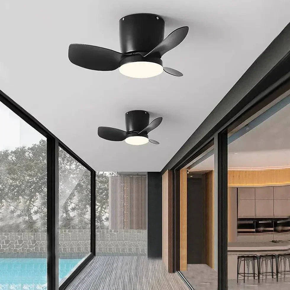 Ventilateur De Plafond Acrylique Éclairé À Trois Pales - Clowas.fr