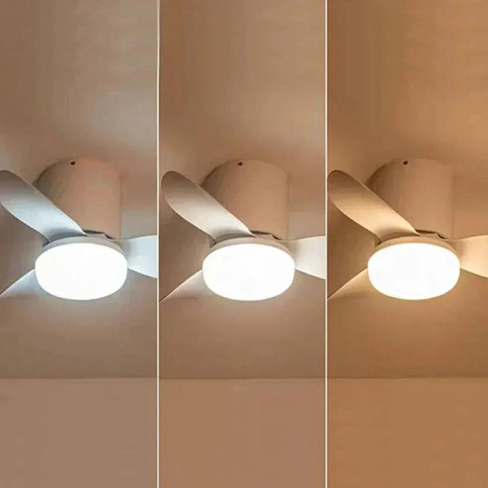 Ventilateur De Plafond Acrylique Éclairé À Trois Pales - Clowas.fr