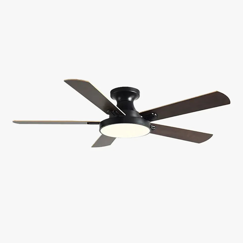 Five-Blade Minimalist Ceiling Fan with Light