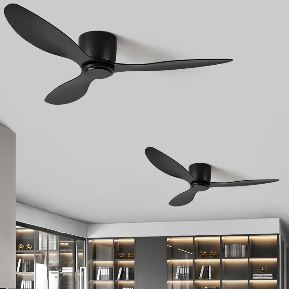 Three-Blade Streamlined Ceiling Fan with Light