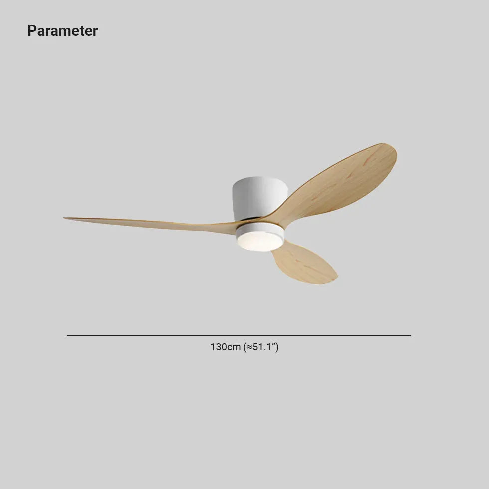 Three-Blade Streamlined Ceiling Fan with Light