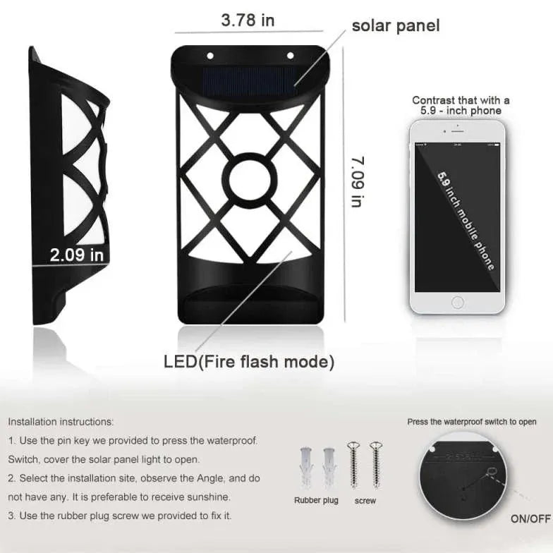 LED rechargeable LED extérieur à l'énergie solaire à énergie solaire