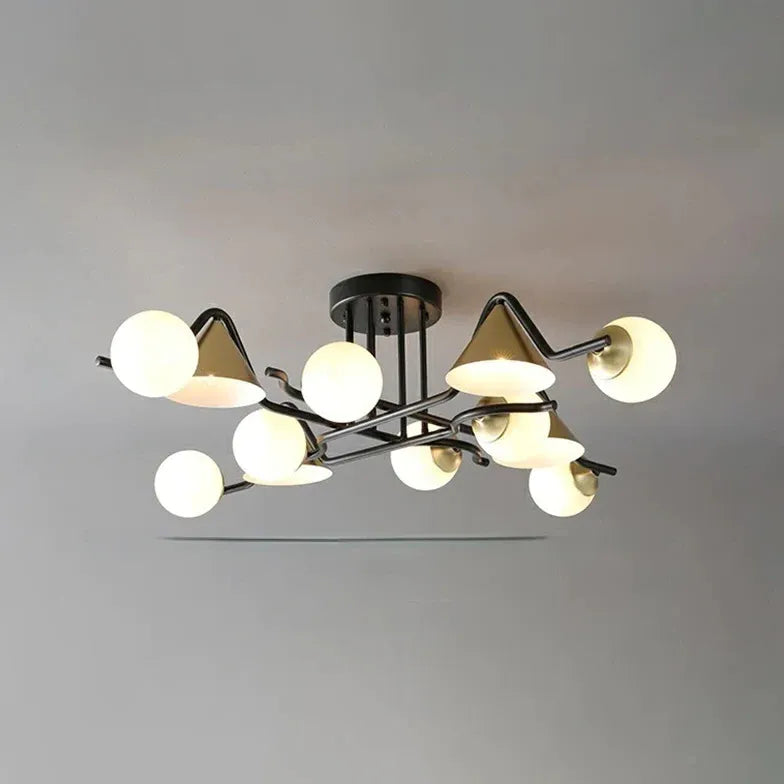 Luminaire salon industriel moderne chic suspendu