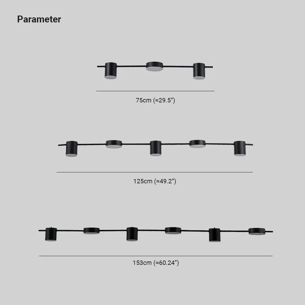 Lustre moderne linéaire multi-têtes pour restaurant