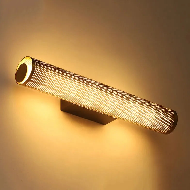 Columnar Mesh Brass Bathroom Mirror Lights