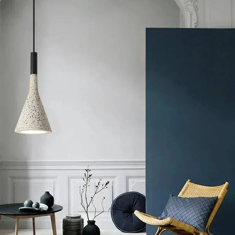 Lustre Pendant Salon Style Terrazzo Texture - Clowas.fr