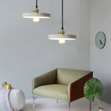 Lustre pendant salon style terrazzo texture