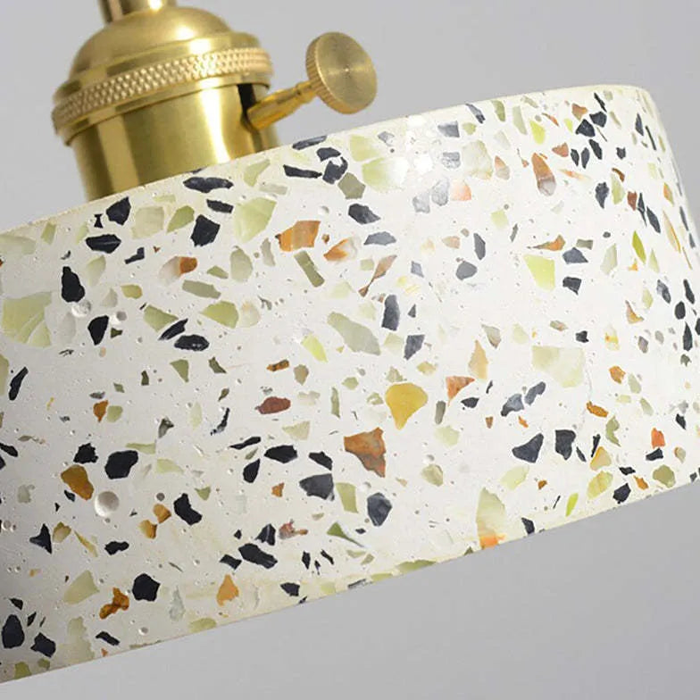 Lustre pendant salon style terrazzo texture