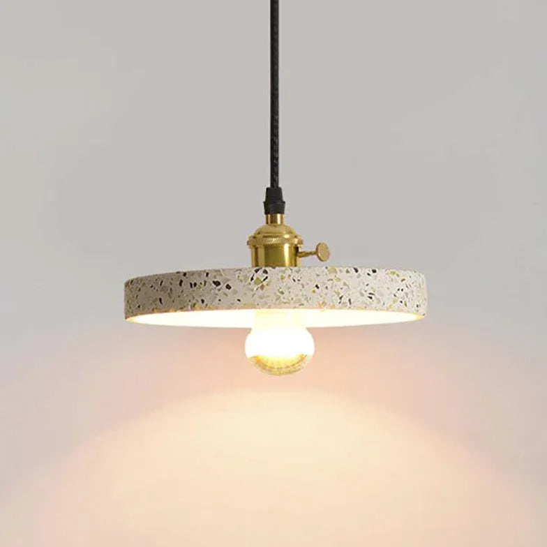 Lustre pendant salon style terrazzo texture