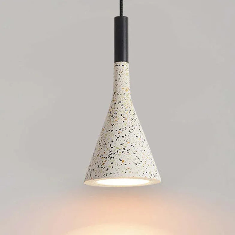 Lustre pendant salon style terrazzo texture