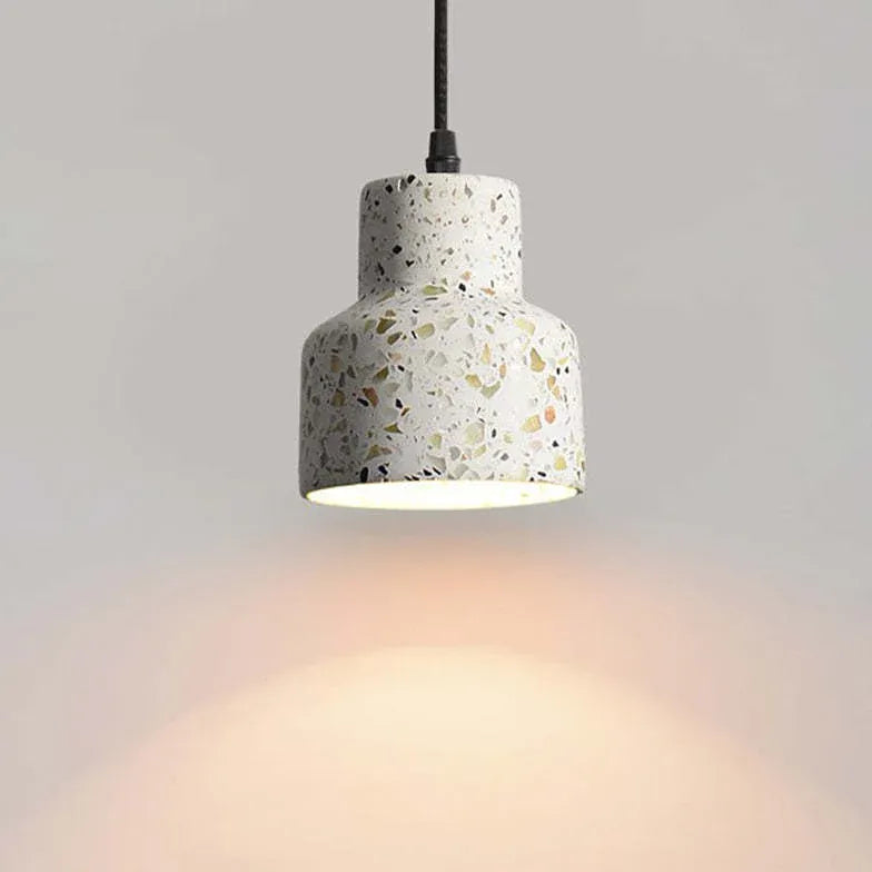 Lustre pendant salon style terrazzo texture