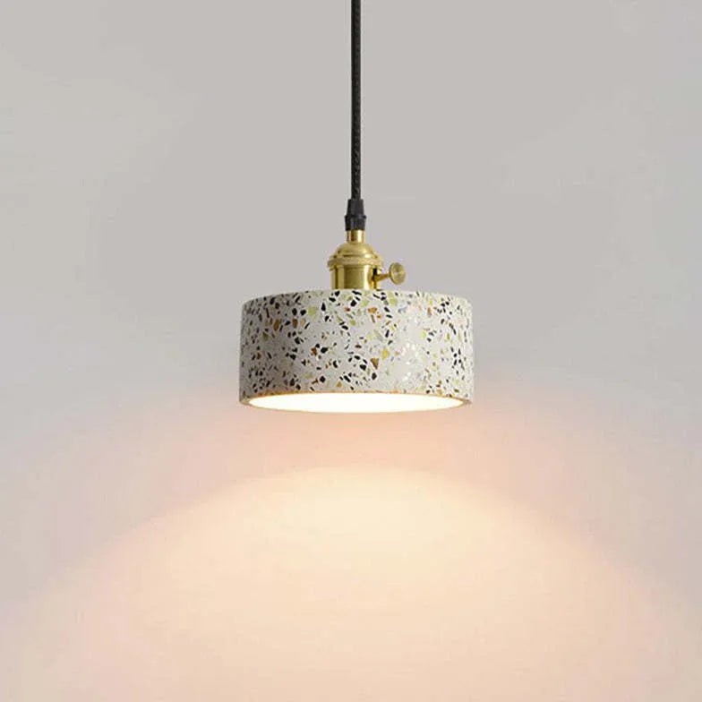 Lustre pendant salon style terrazzo texture